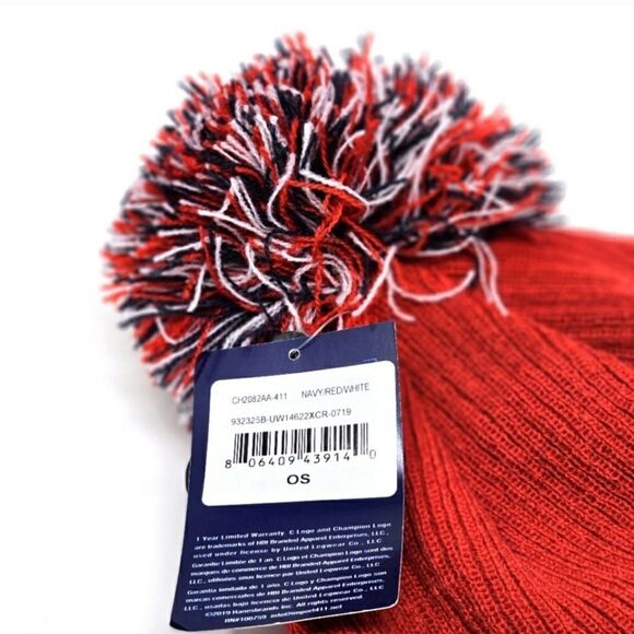 NWT Champion Beanie Pom Pom Hat Cap OSFA - Picture 2 of 4